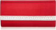 JUDITH LEIBER COUTURE Perry Crystal Bar Satin Clutch