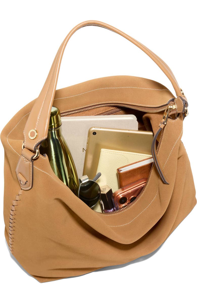 Cole Haan Isabella Leather Hobo Bag, Alternate, color, Ch Golden Honey Suede