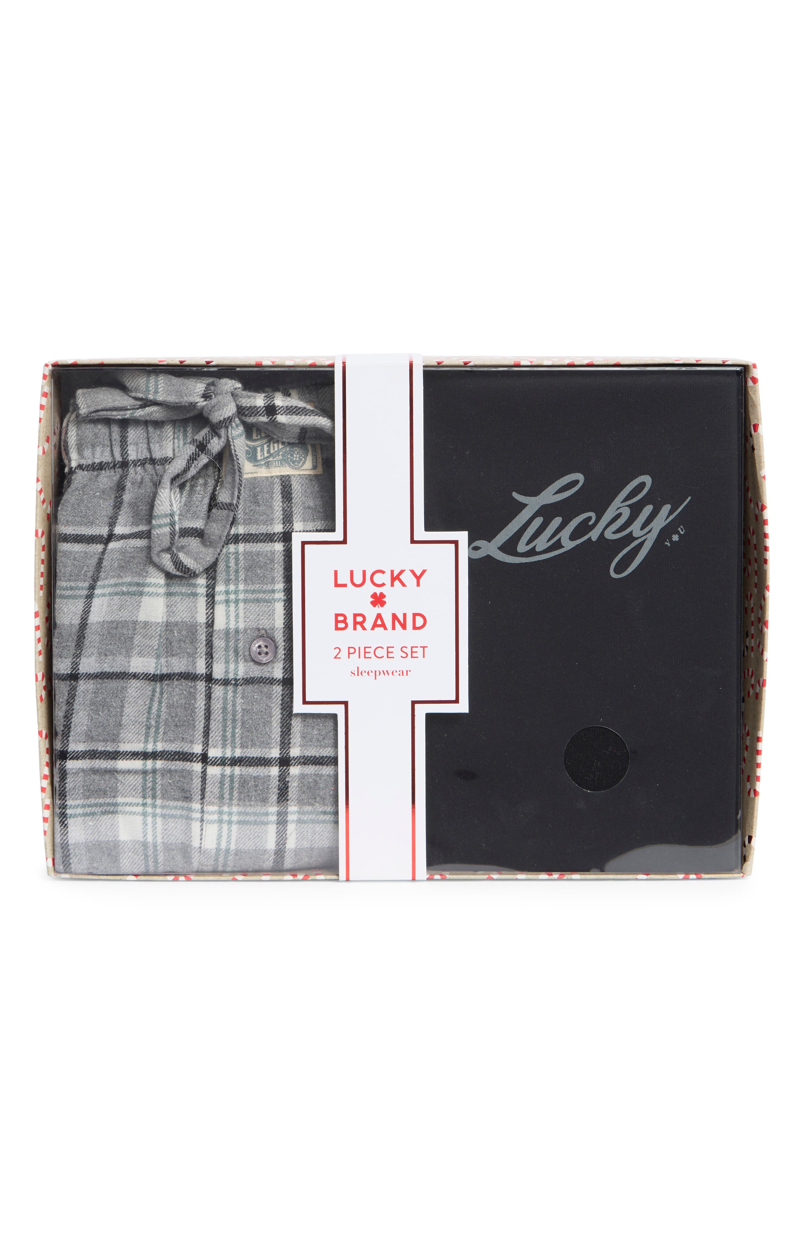 Lucky Brand Thermal Henley & Flannel Pajama Pants Set