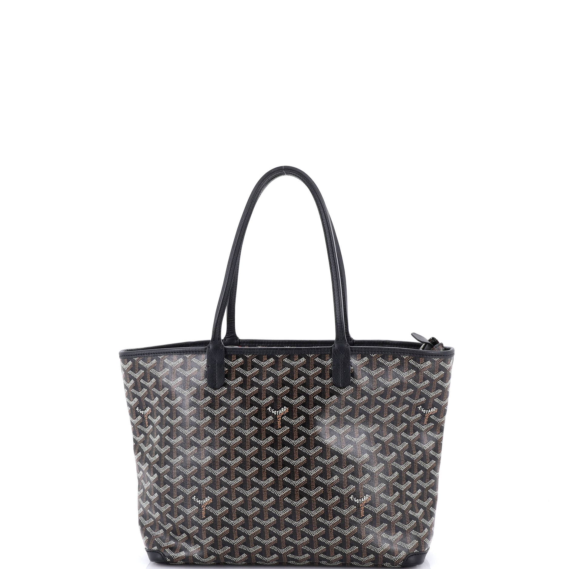 Pre-Owned Goyard Artois Tote Coated Canvas PM, Main, color, Black