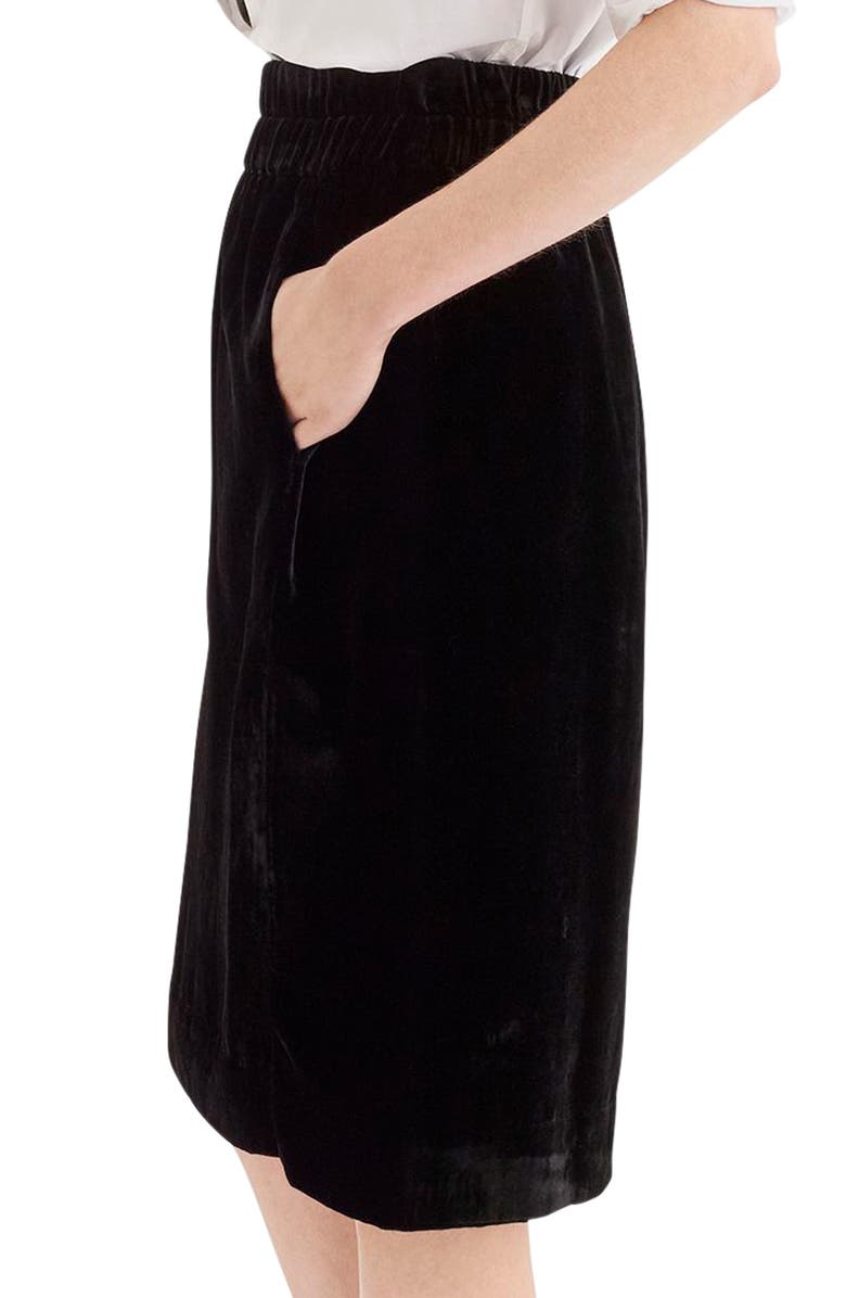 J.Crew Pull-On Velvet Skirt, Alternate, color,