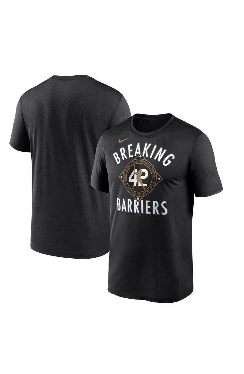 Nike Men's Nike Jackie Robinson Black Brooklyn Dodgers Cooperstown Collection Breaking Barriers Performance T-Shirt, Main, color, 