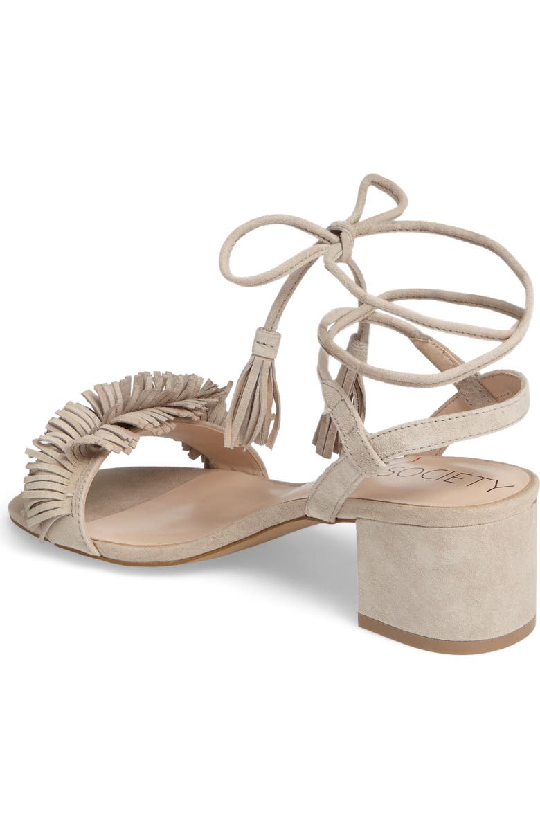 Sole Society Sera Wraparound Fringe Sandal, Alternate, color,