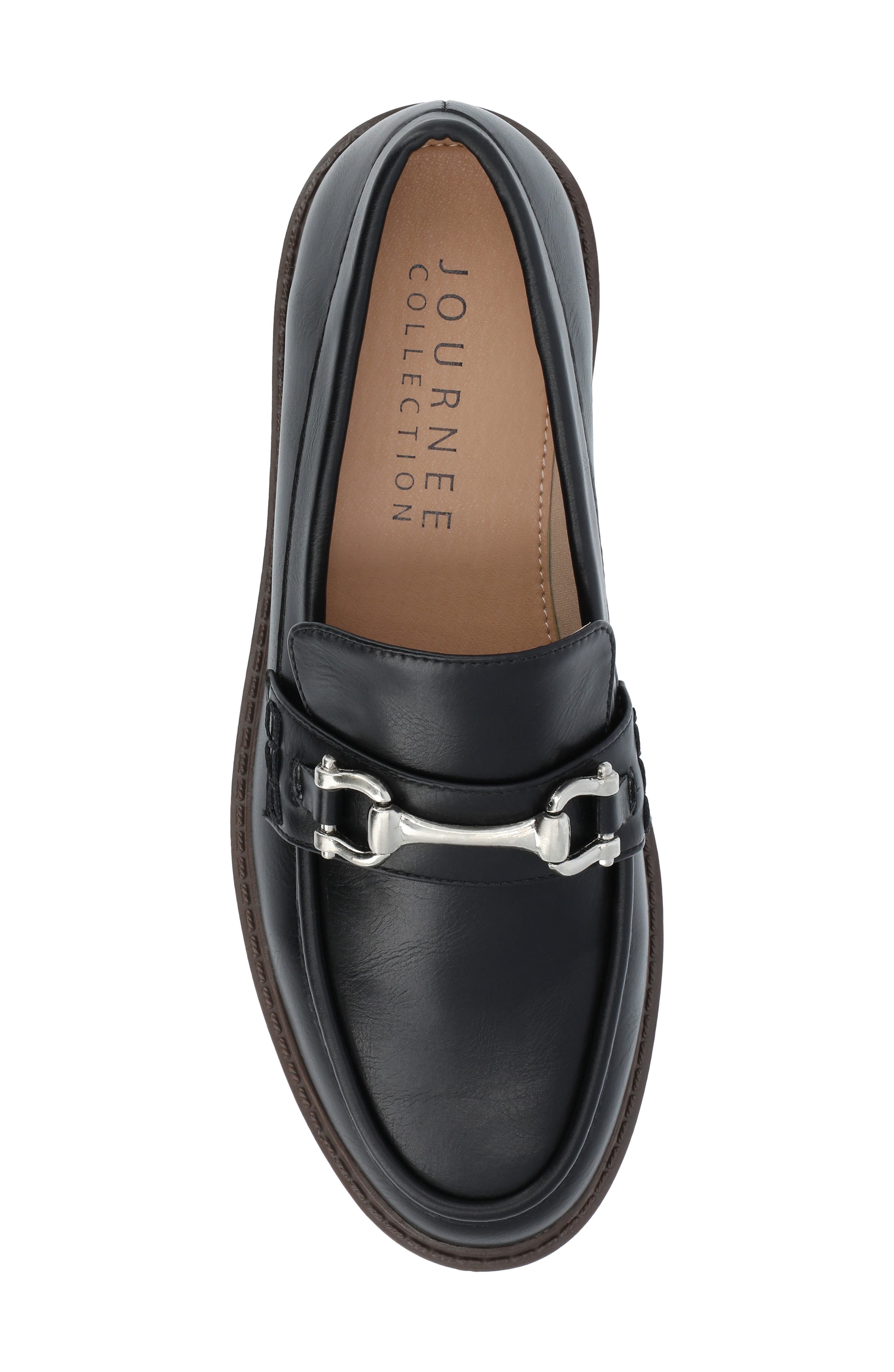 Journee Collection Jessamy Lug Loafer, Alternate, color, Black