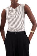 MINT VELVET Stripe Cowl Neck Top