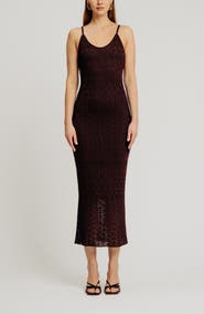 Torn by Ronny Kobo Vanessa Pointelle Body-Con Dress
