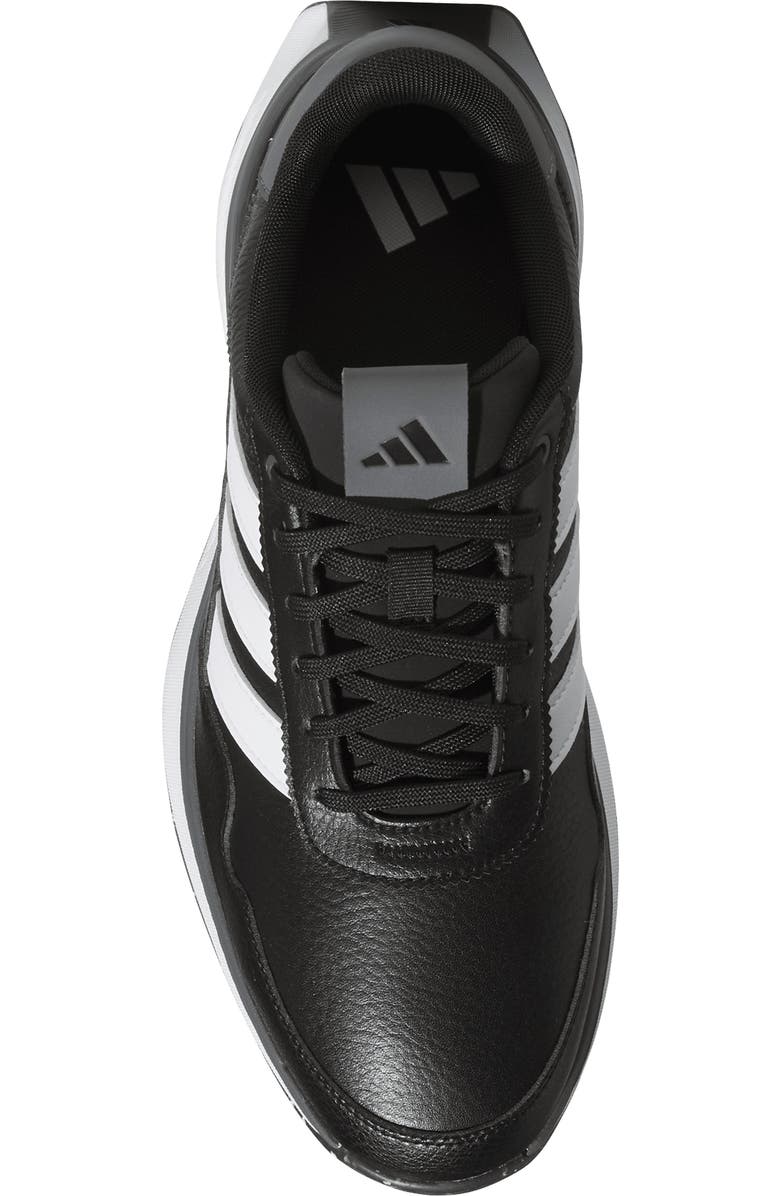 adidas Gender Inclusive S2G 26 Leather Waterproof Spikeless Golf Shoe, Alternate, color, Core Black/ White/ Grey Four