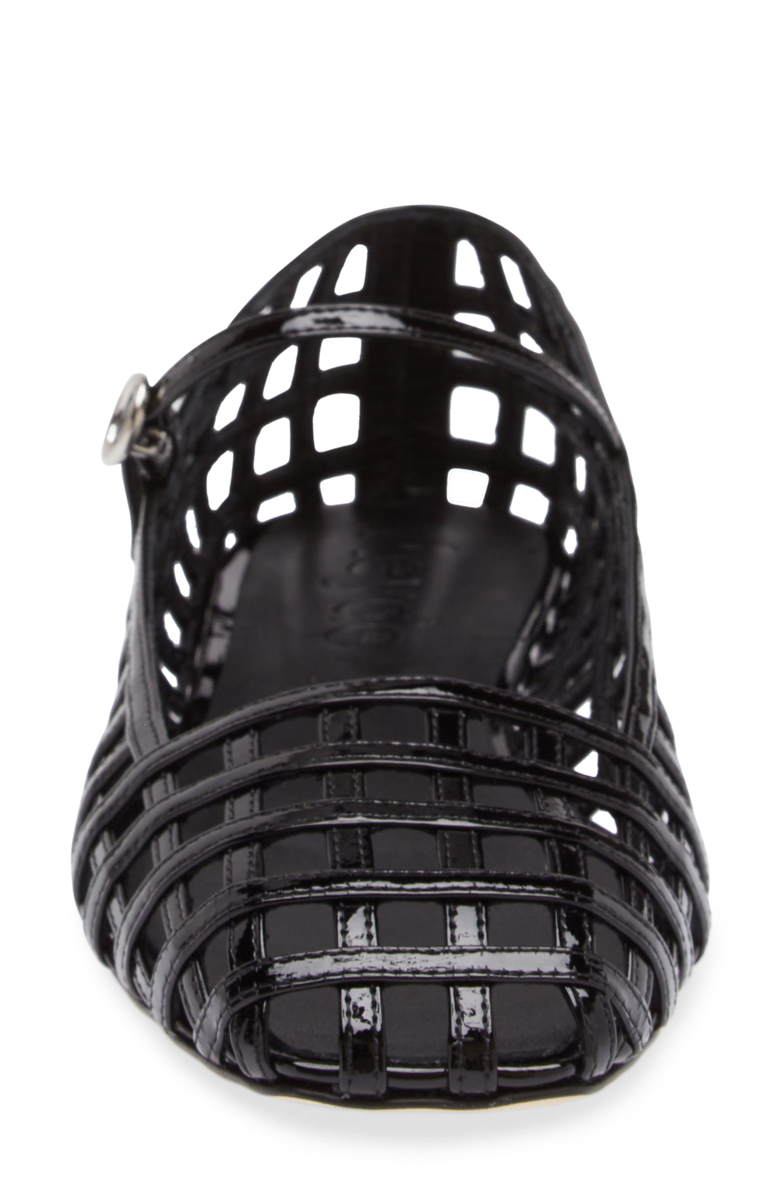 aeyde Uma Caged Mary Jane Ballet Flat, Alternate, color, Black