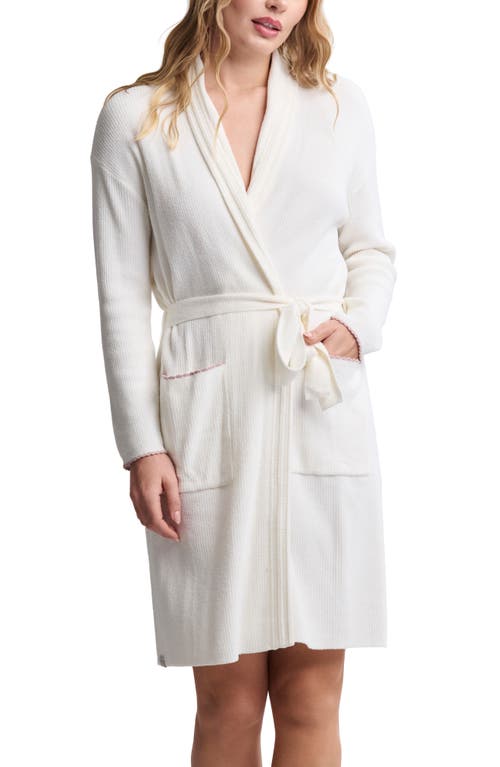 Barefoot Dreams Cozychic Lite Rib-knit Robe In White