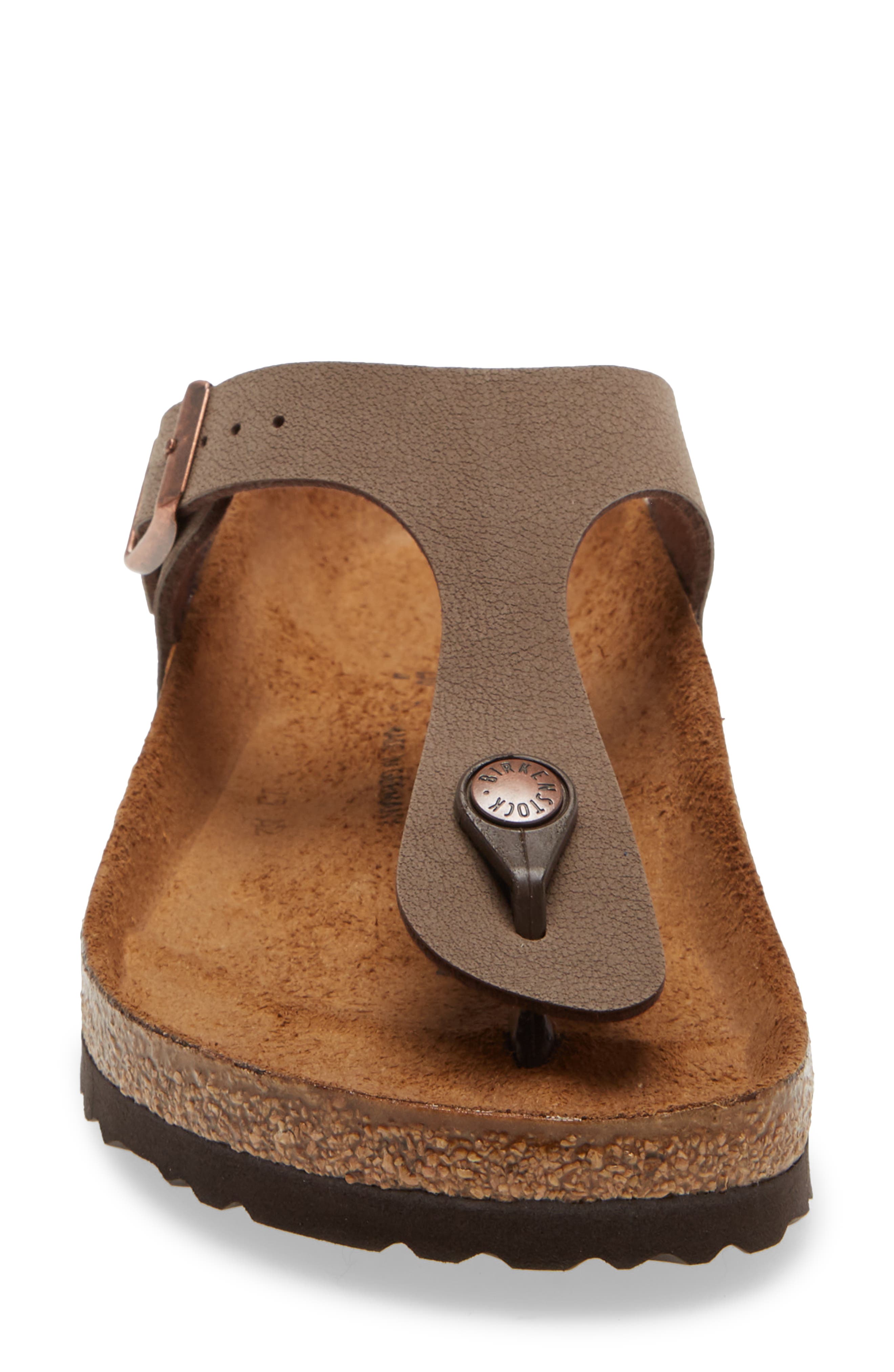 Birkenstock Gizeh Birko-Flor Sandal, Alternate, color, Brown