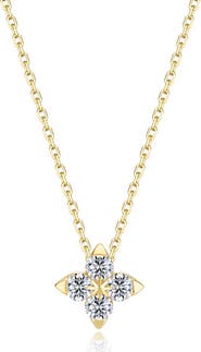 Lafonn Trillium Bloom Simulated Diamond Pendant Necklace
