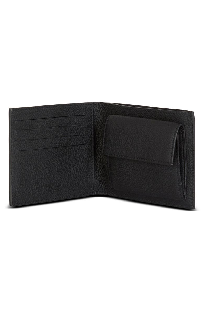 Balmain Leather Bifold Wallet, Alternate, color,