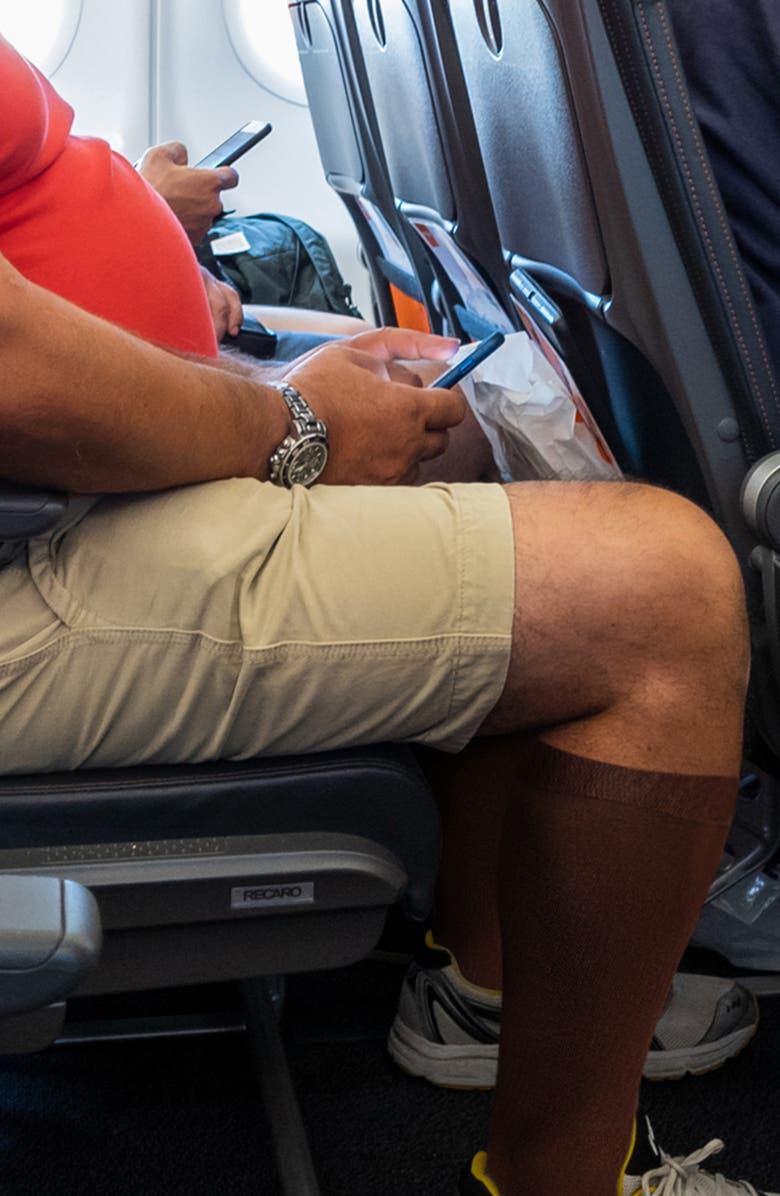 EXTREME FIT 6-Pack Elite Comfort Knee Length Compression Socks, Alternate, color, Brown