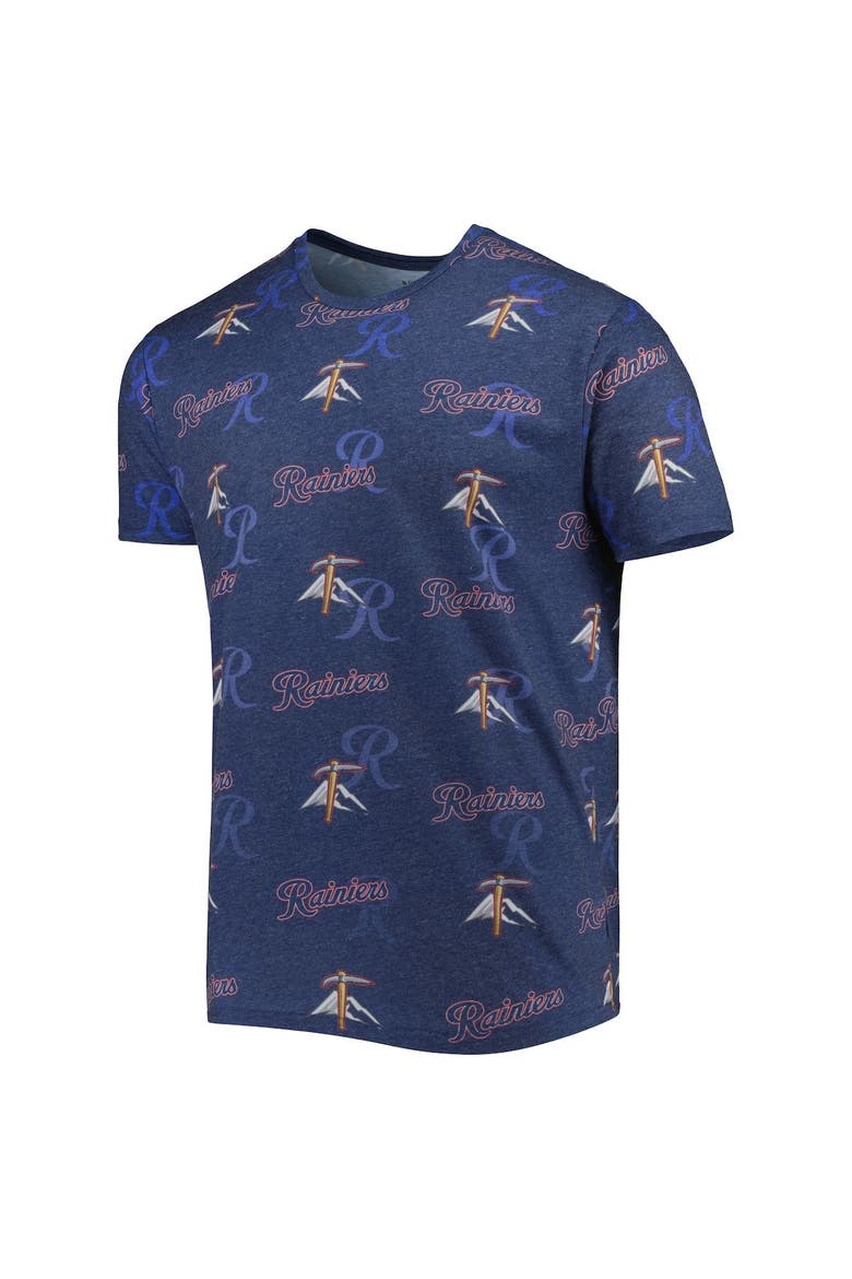 Men's Navy Tacoma Rainiers Allover Print Crafted T-Shirt, Alternate, color, Navy