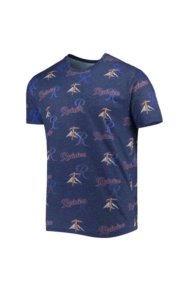 BOXERCRAFT Men's Navy Tacoma Rainiers Allover Print Crafted T-Shirt, Alternate, color, Navy