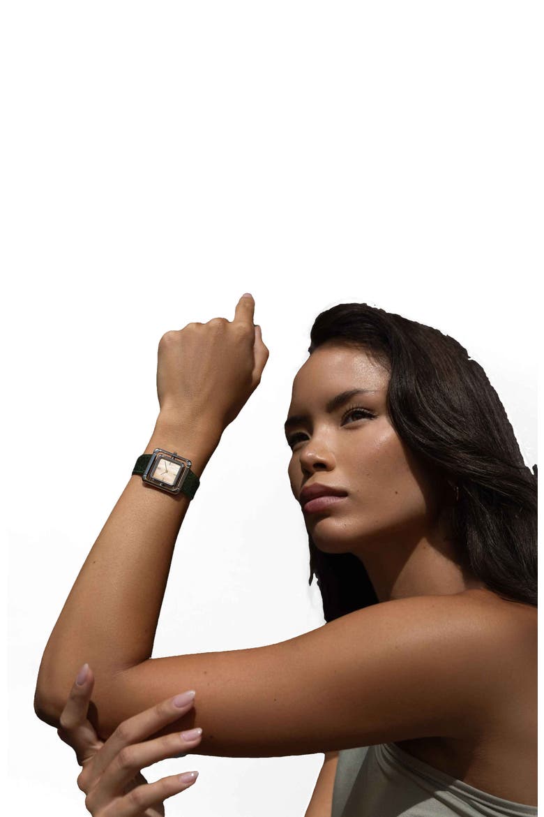 Umbra Aurora Pearl Watch, Alternate, color, Pearl-Silver-Green