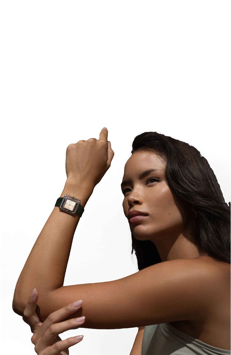 VANNA Umbra Aurora Pearl Watch, Alternate, color, Pearl-Silver-Green