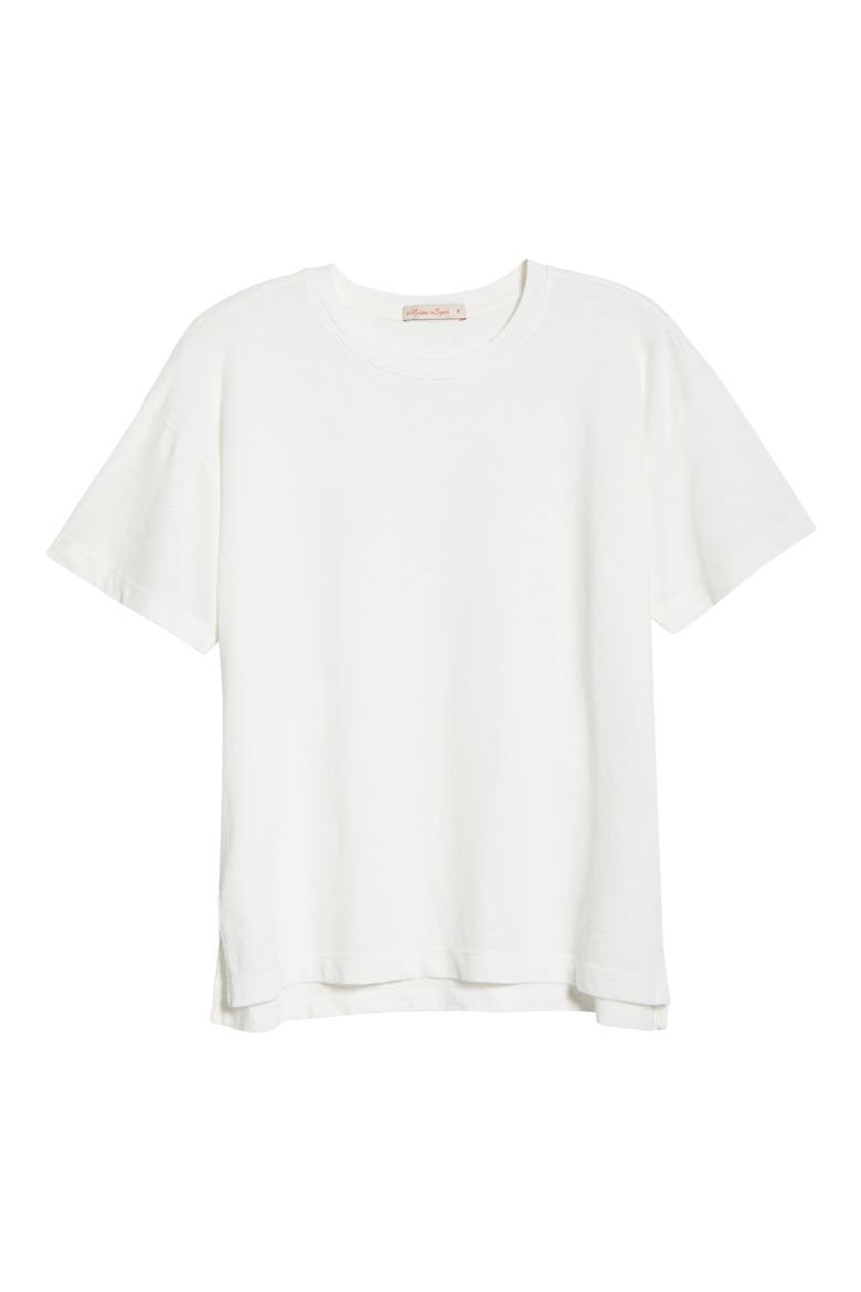 Oversize Cotton Slub T-Shirt, Alternate, color, WHITE