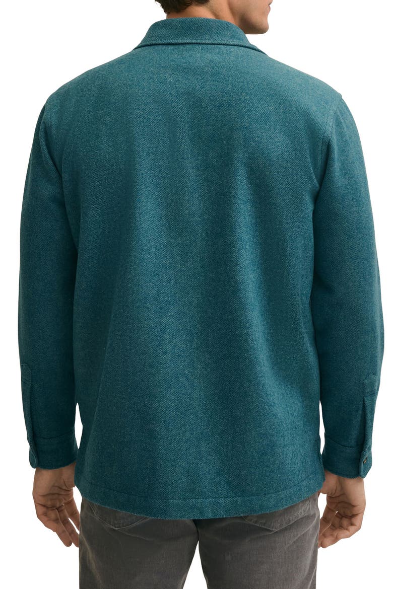 Wool Blend Overshirt, Alternate, color, TEAL