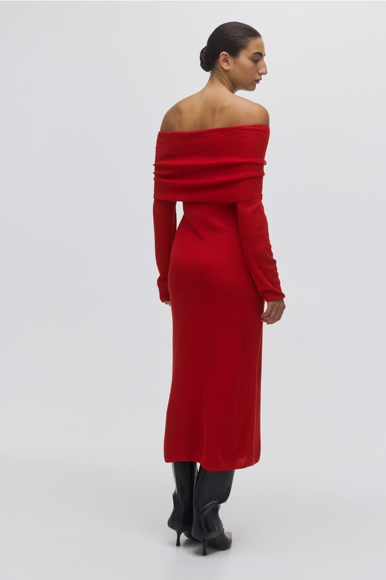 Off-the-shoulder Dress, Alternate, color, Red