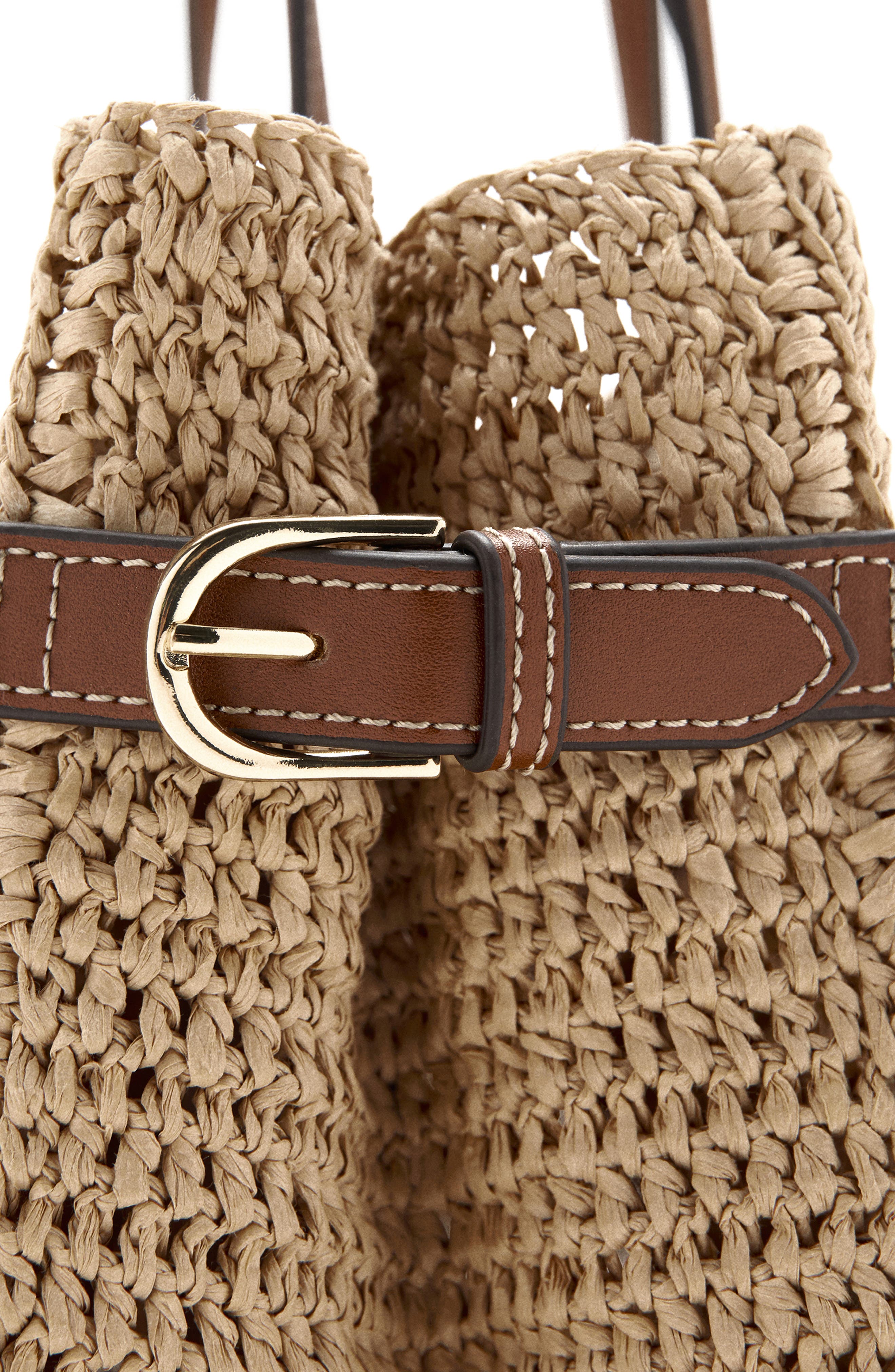 MANGO Raffia Tote, Alternate, color, 