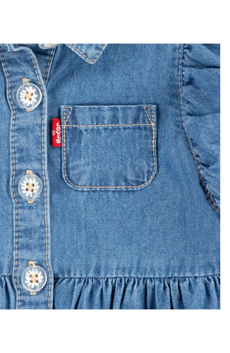 Levi's Kids' Bubble Sleeve Shirtdress & Bloomer Set, Alternate, color, Clean Medium