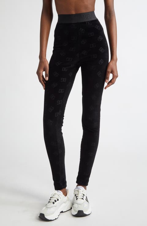 Logo Jacquard Chenille Leggings