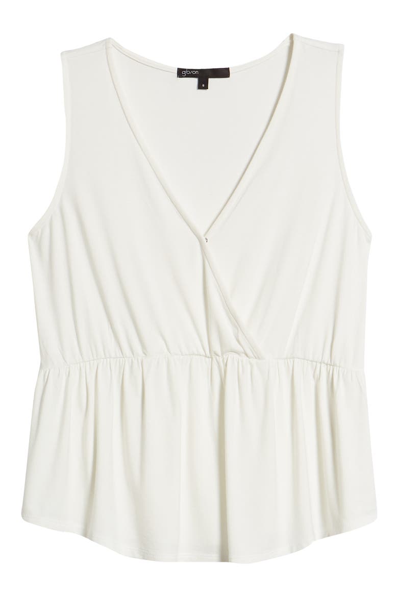 Gibson x International Women's Day Khanh Sleeveless Knit Wrap Top, Alternate, color, IVORY