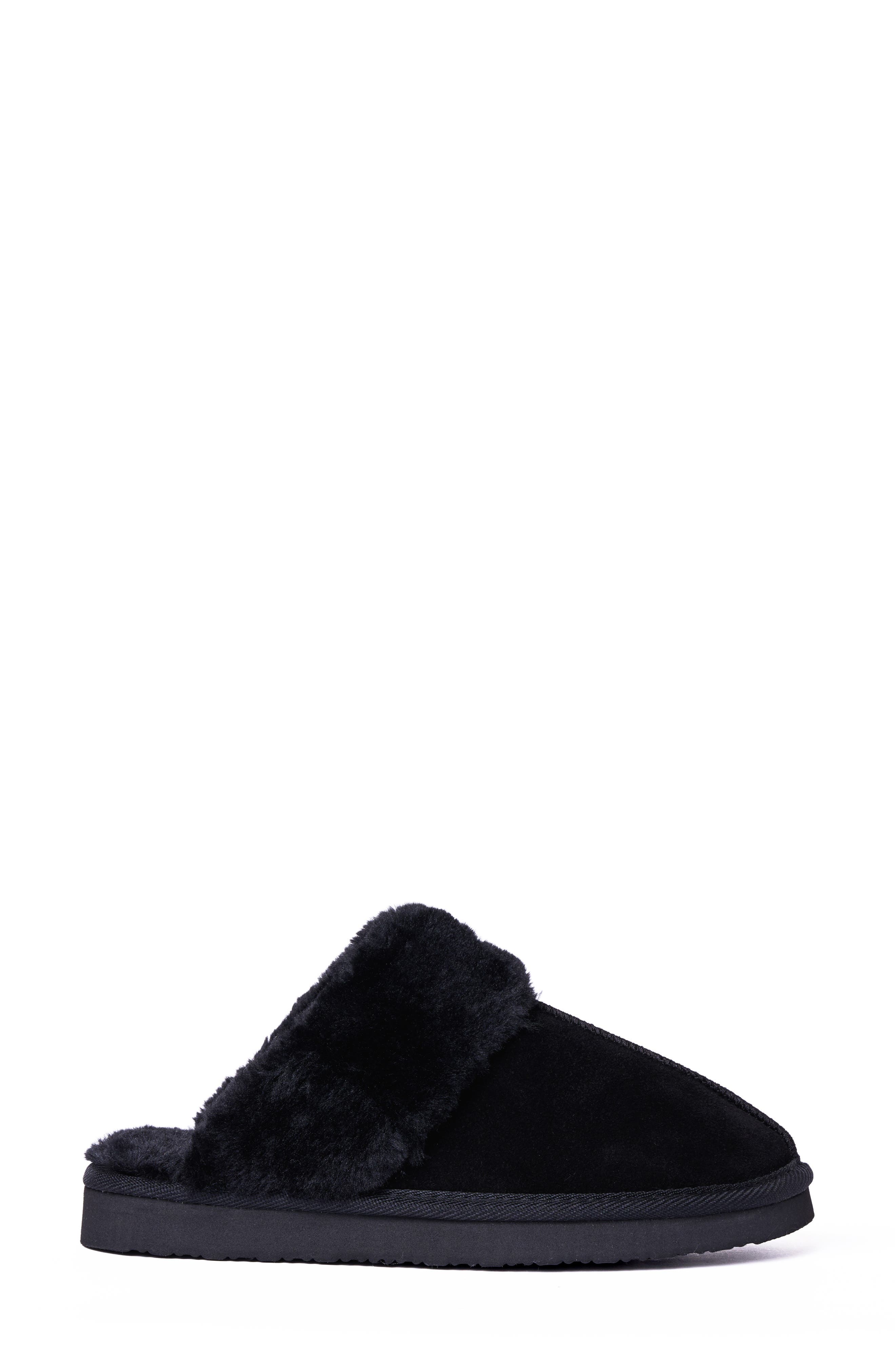 Minnetonka Chesney Mule Slipper, Alternate, color, Black Suede