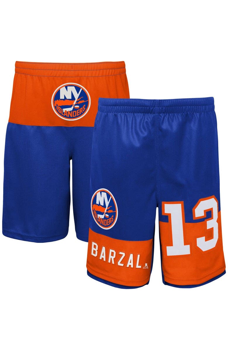 Outerstuff Youth Mathew Barzal Royal New York Islanders Pandemonium Name & Number Shorts, Main, color, 