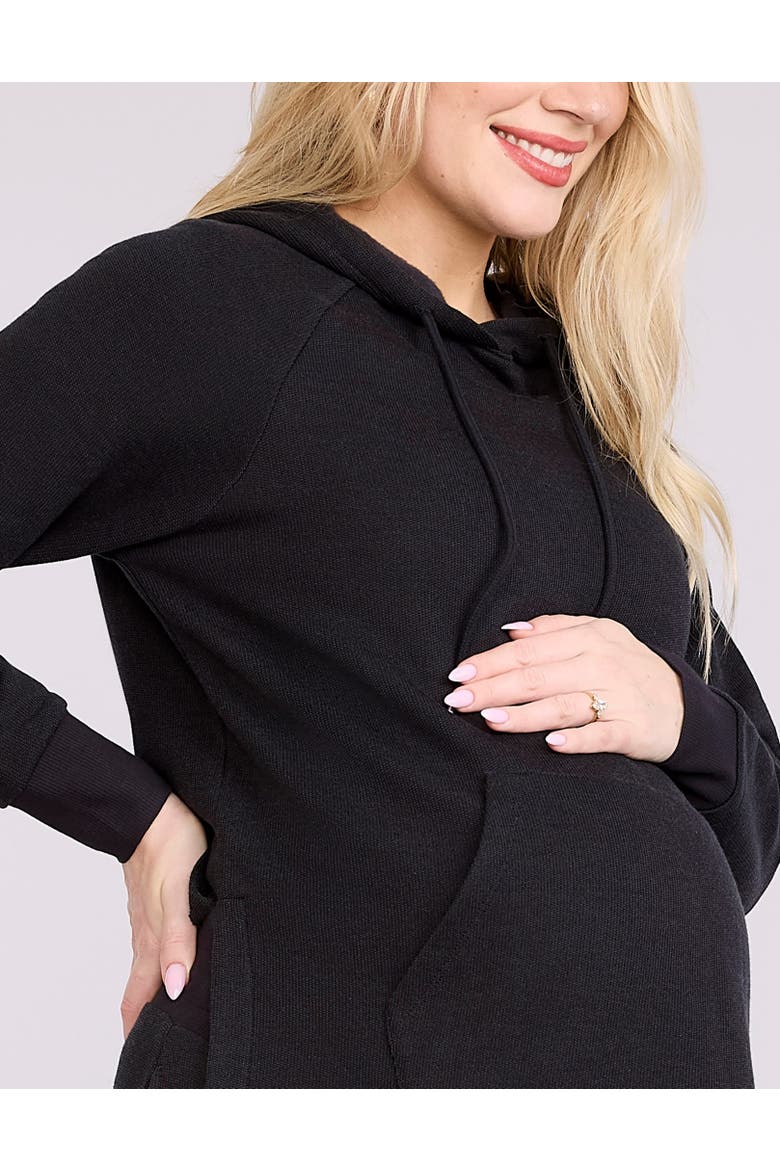 Relaxed Fit Maternity Hoodie, Alternate, color, Black