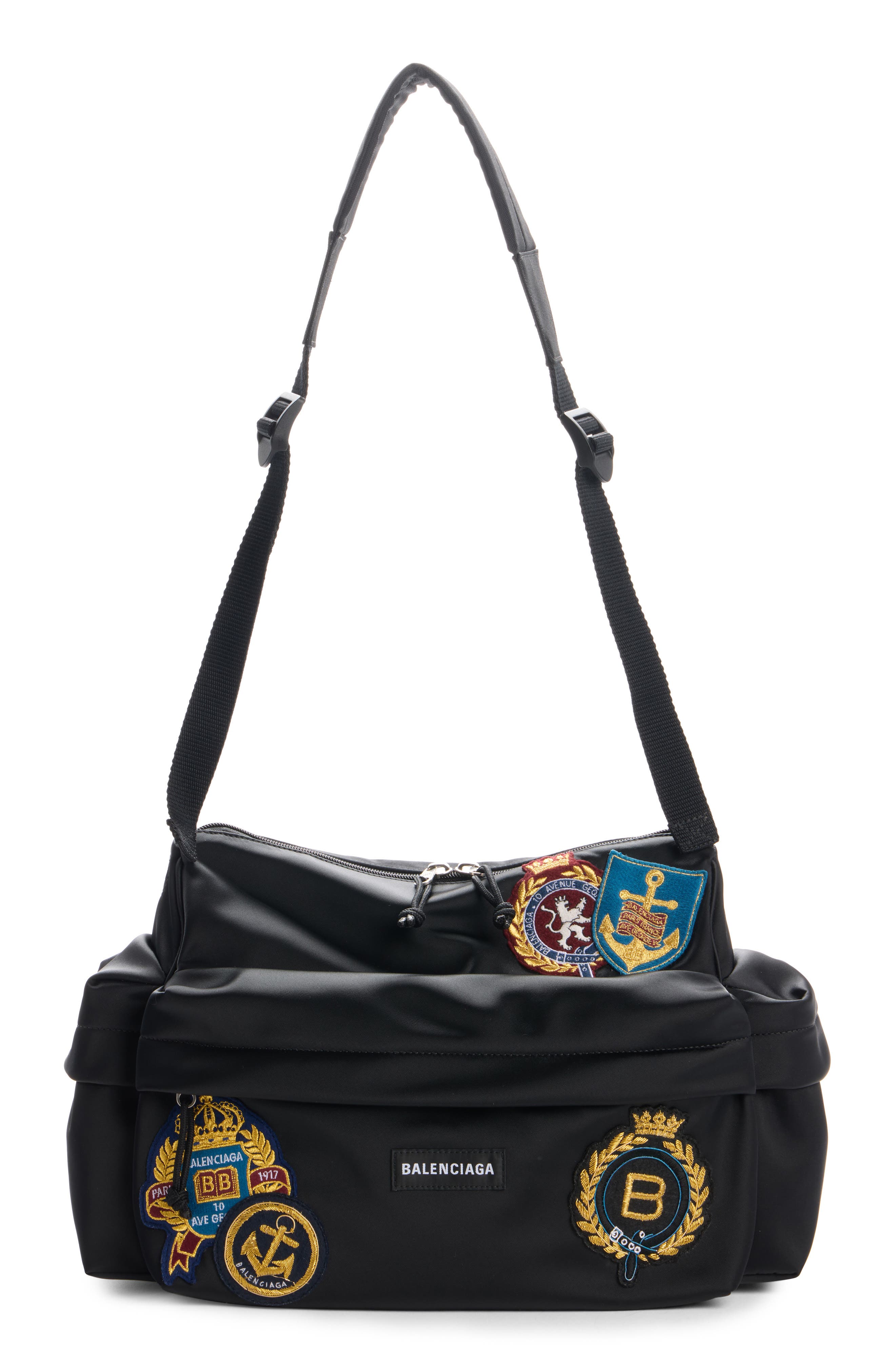 Small Explorer Multipocket Weekend Bag, Main, color, 1084 BLACK/ MULTICOLOR