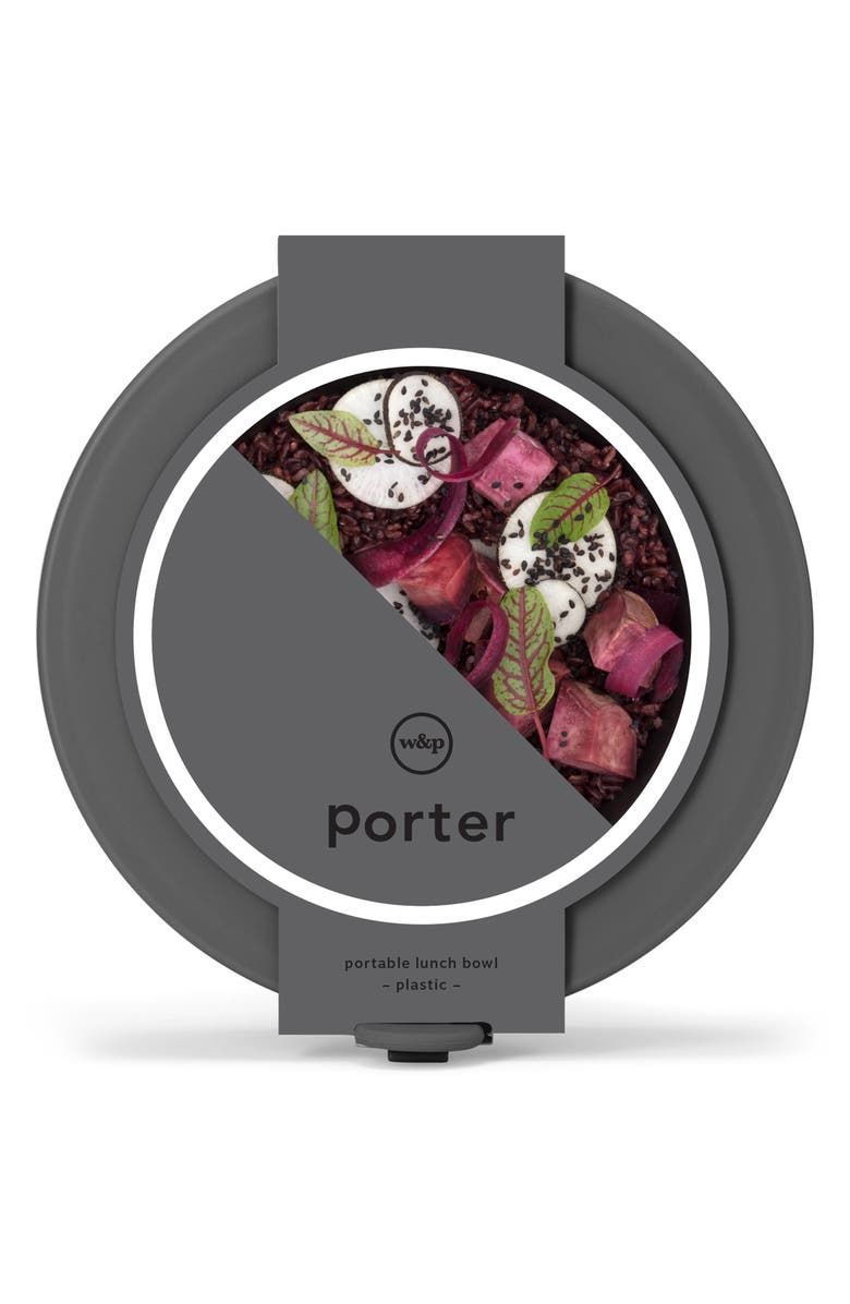 W&P Design Porter Reusable Portable Lidded Bowl, Alternate, color, Charcoal