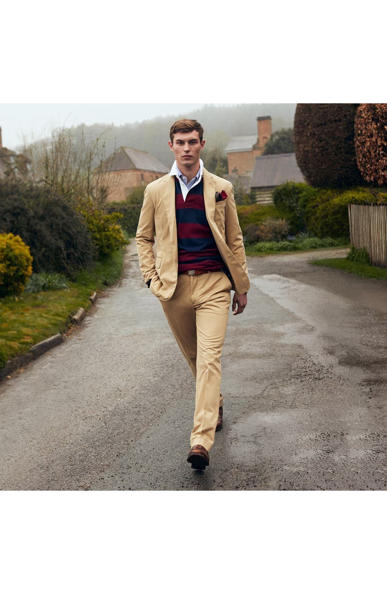 Polo Ralph Lauren Stripe Cotton Rugby Shirt, Alternate, color, Cruise Navy/ Classic Wine