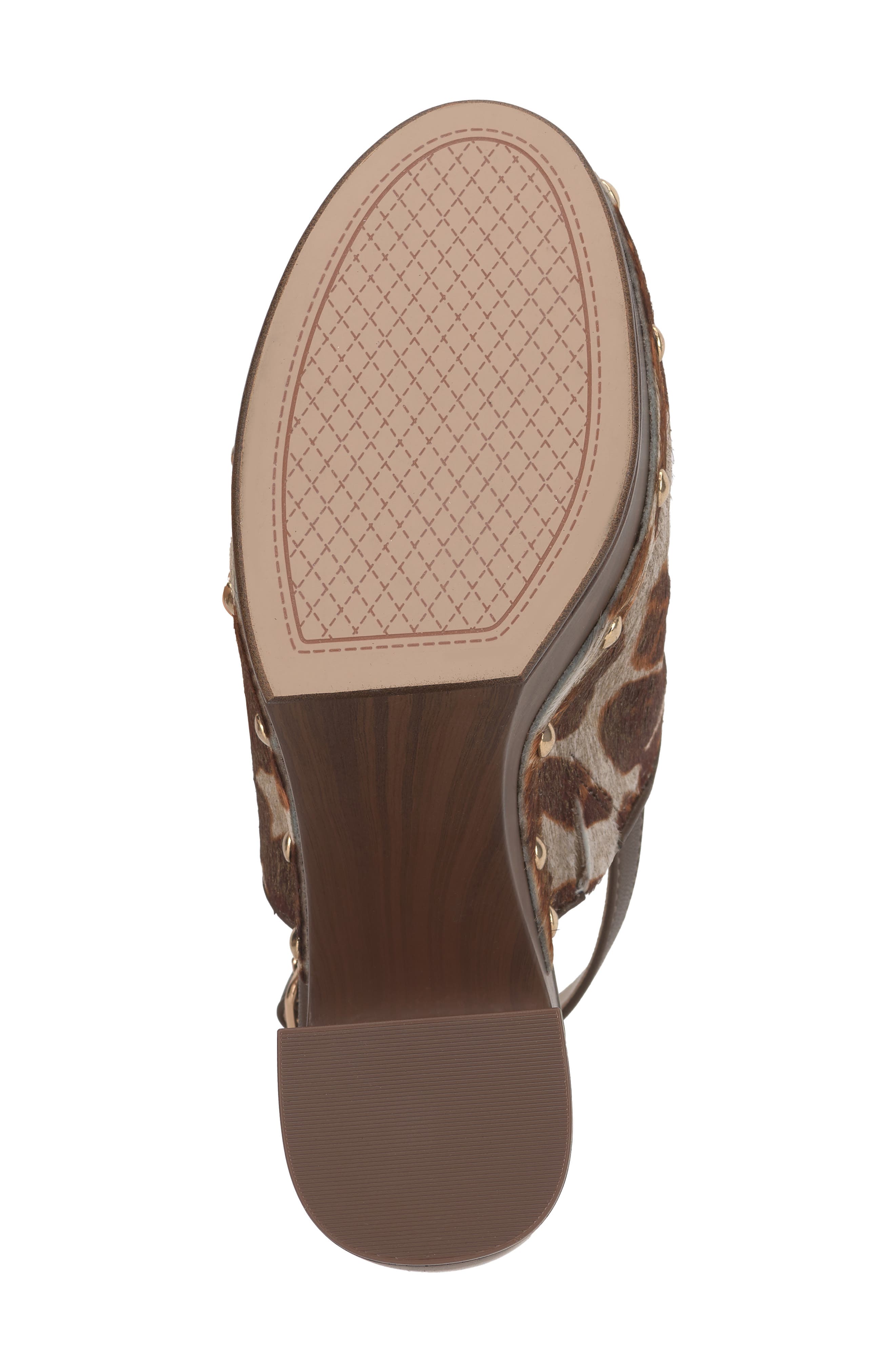 Jessica Simpson Cazea Genuine Calf Hair Slingback Platform Sandal, Alternate, color, Beige/ Gold