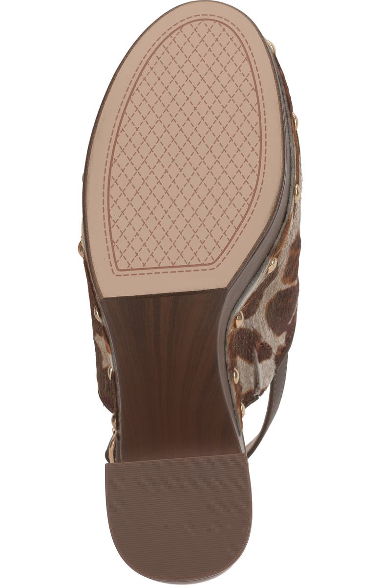 Jessica Simpson Cazea Genuine Calf Hair Slingback Platform Sandal, Alternate, color, Beige/ Gold