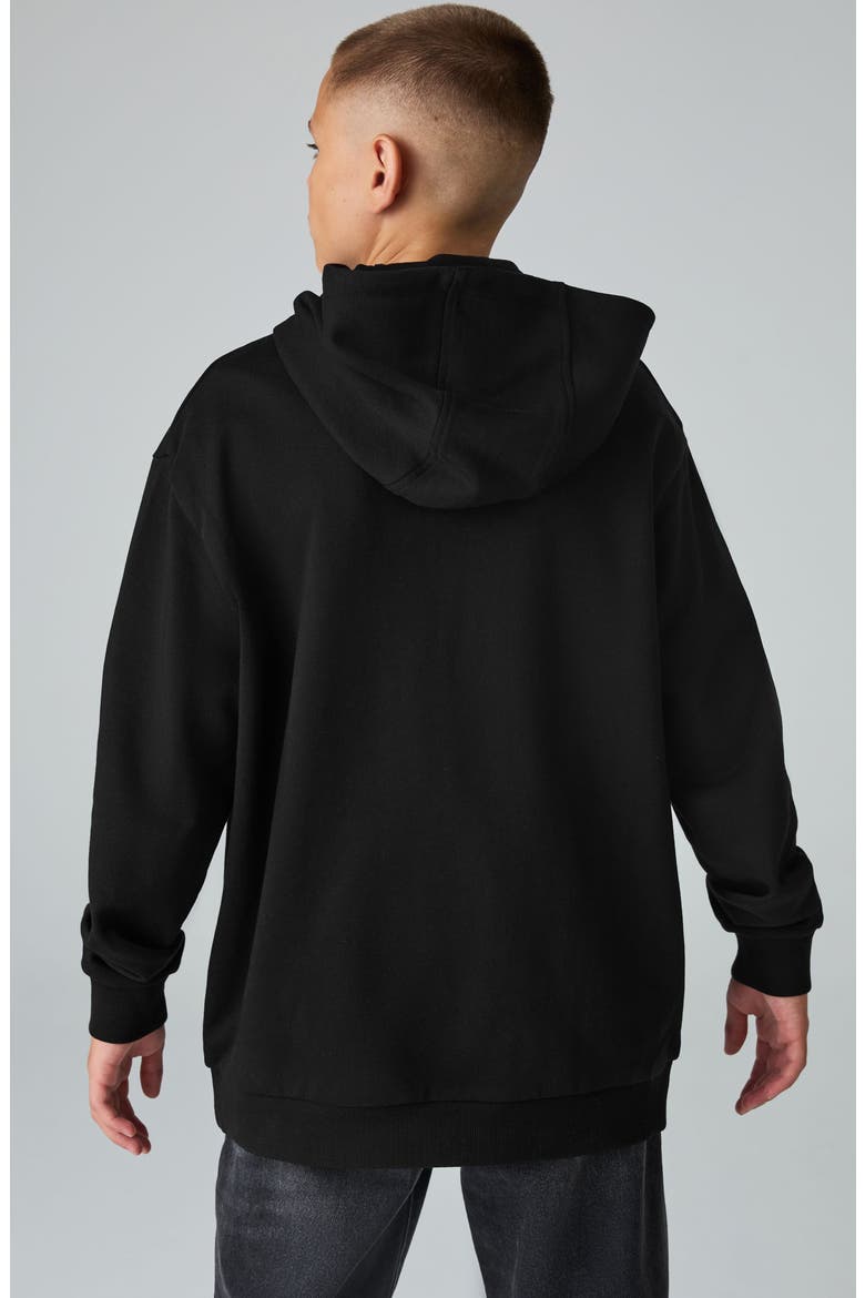 Kids' Biggie Oversize Cotton Graphic Hoodie, Alternate, color, BLACK