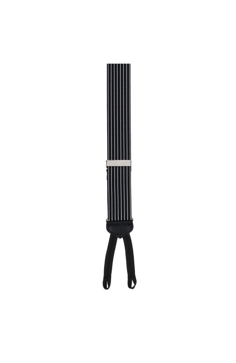 Trafalgar Voltaire Chalk Stripe Formal End Suspenders, Alternate, color, Black