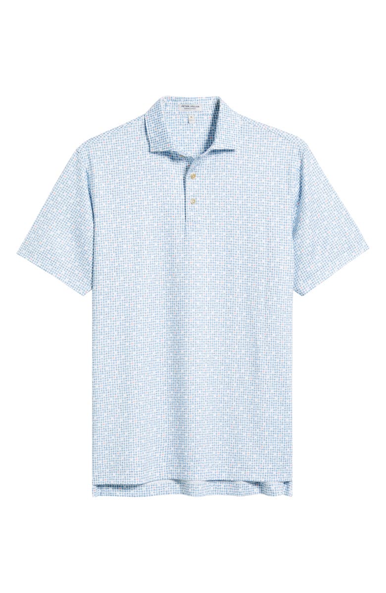 Peter Millar Ace of Spades Suit Print Performance Jersey Polo, Alternate, color, White