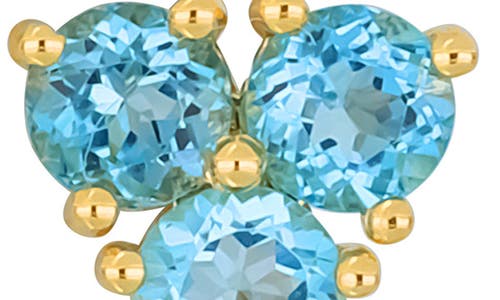 Bony Levy 14k Gold Semiprecious Stone Trio Stud Earrings In 14k Yellow Gold - Topaz