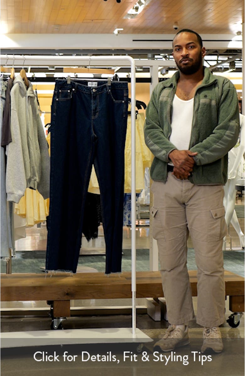 Darla Raw Hem Low Rise Straight Leg Jeans, sales video thumbnail