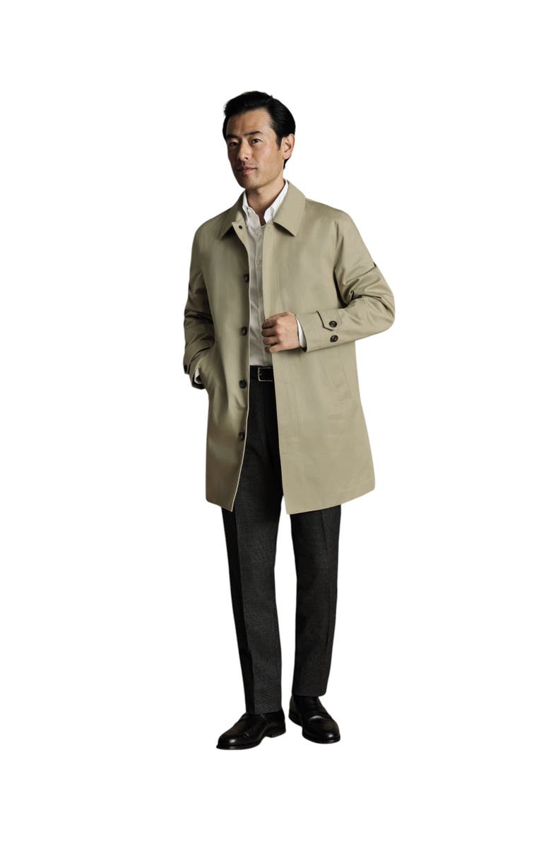Charles Tyrwhitt Cotton Raincoat, Alternate, color, Stone