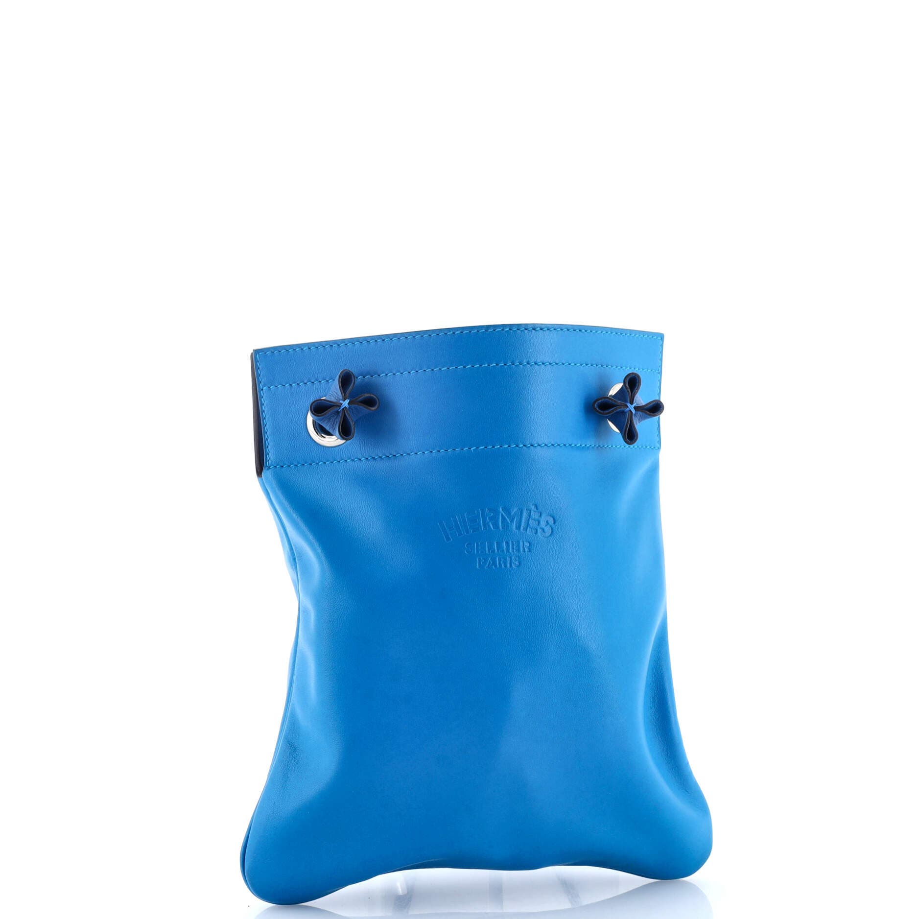 Pre-Owned Hermes Aline Bag Milo Lambskin and Swift Mini, Alternate, color, Bleu Zanzibar