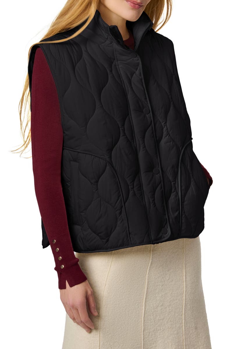 Bernardo Beekman Quilted Puffer Vest, Alternate, color, Black