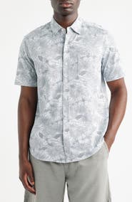 Tommy Bahama San Lucio Villa Evora IslandZone® Knit Short Sleeve Cotton Blend Button-Up Shirt