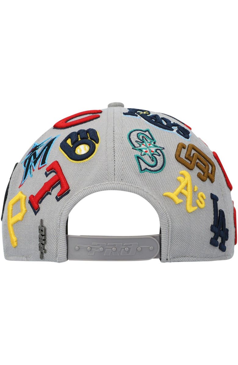 PRO STANDARD Men's Pro Standard Gray MLB Pro League Wool Snapback Hat, Alternate, color, 