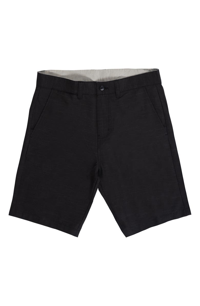 BURNSIDE Hybrid Stretch Shorts, Main, color, Black