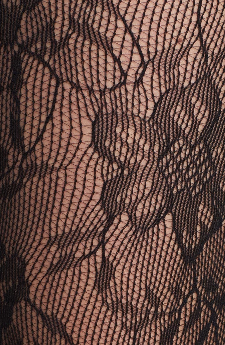 Nordstrom Floral Openwork Crochet Tights, Alternate, color, 
