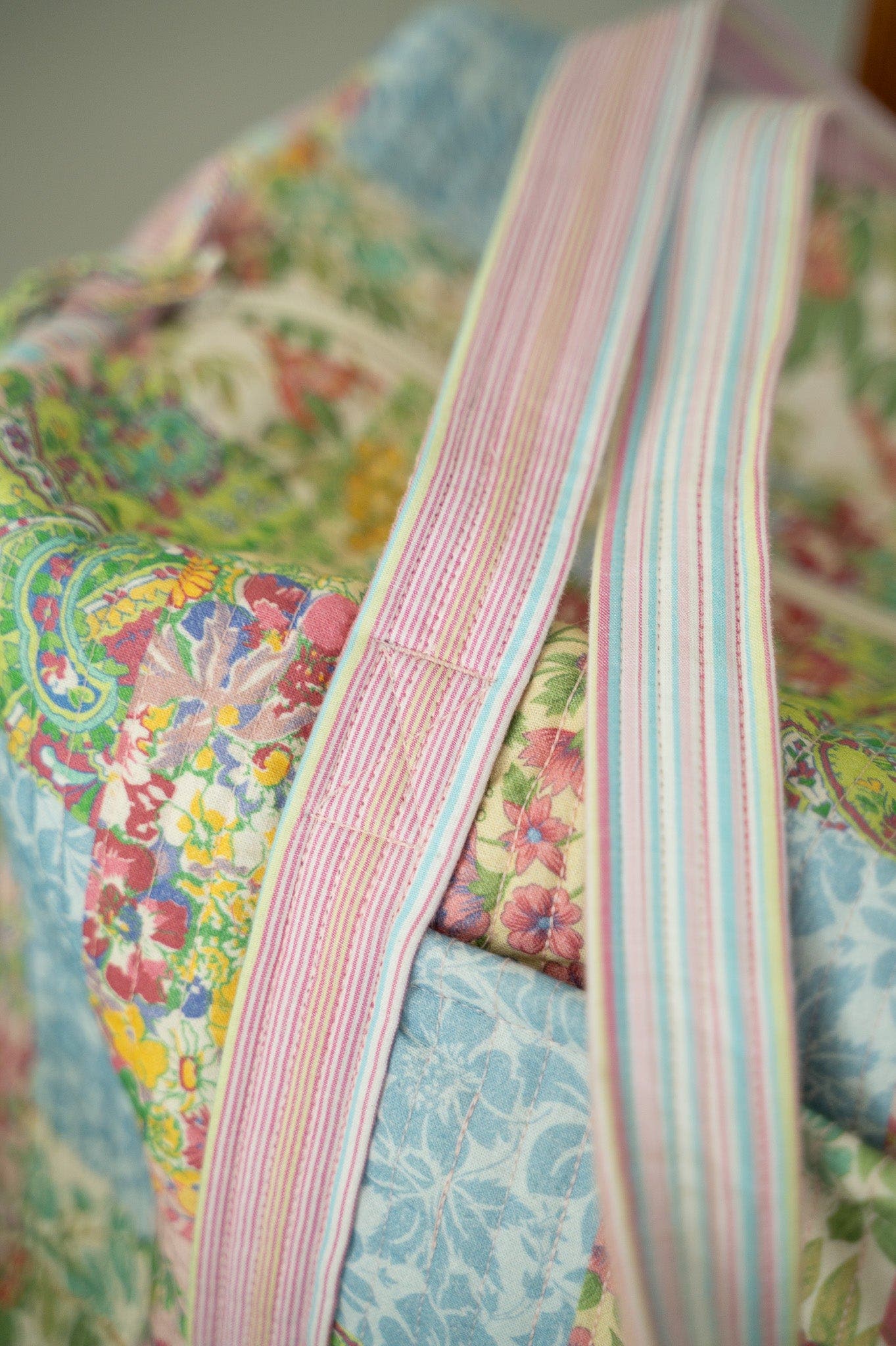 Garden Collage Patchwork Duffle Bag, Alternate, color, Green