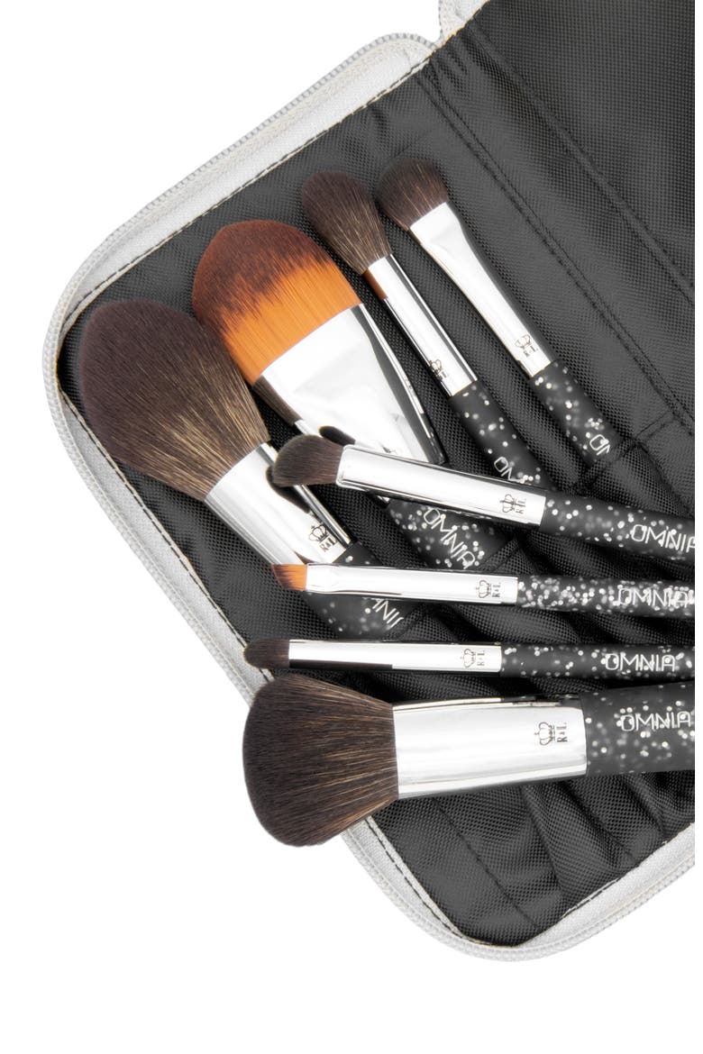 Pro Glitter Travel 8pc Makeup Brush Set, Alternate, color, Black